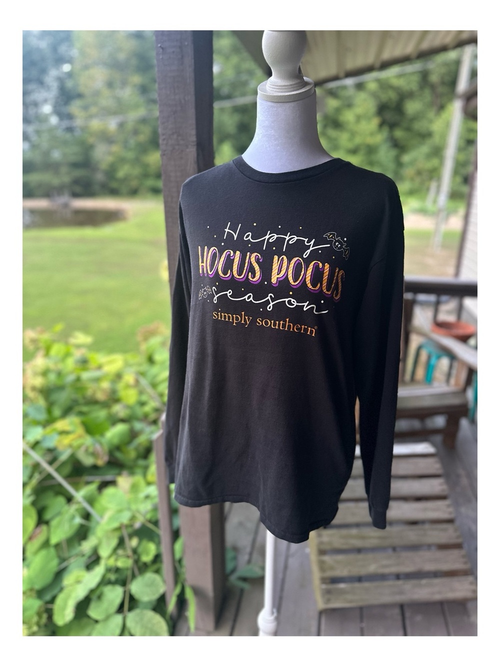 Simply Southern Black Long Sleeve 'Happy Hocus Pocus Season' Graphic Tee